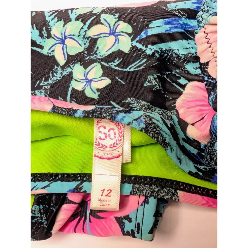 Colorful Assortment Swimsuits Swimwear GIRLS SIZE 10/12L Lot of 3 OP So Justice